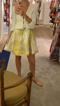 Zimmermann Botanica Printed Linen - Silk Mini Skirt - Size 0 for rent on The Volte - image 3