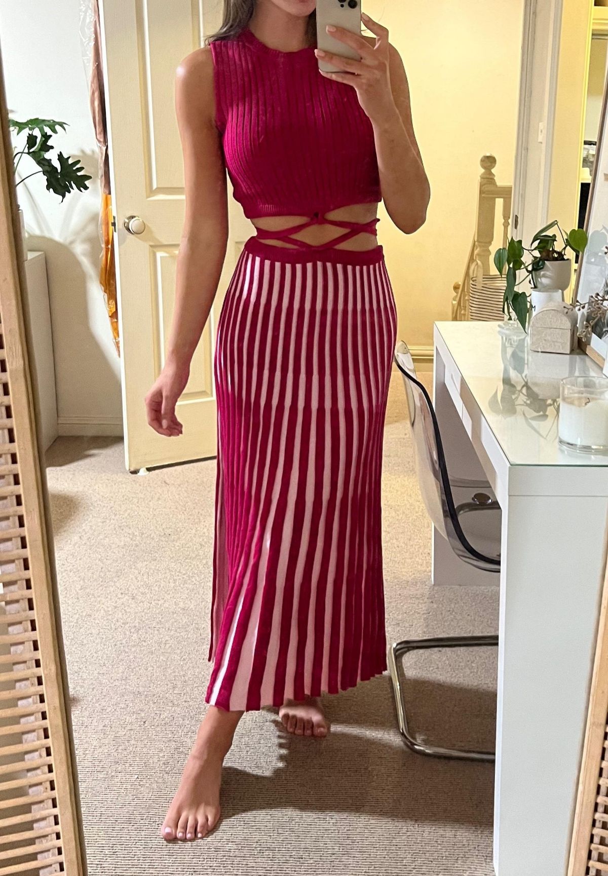 Andean Top and Skirt Set - Loretta Tie Skirt + Lara Tie Top for rent on The Volte - main image