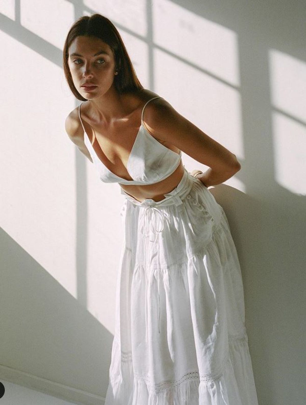 Joslin Linen Ramie Maxi Skirt & Oaklynn Linen Bralette Size 6 - Image 2