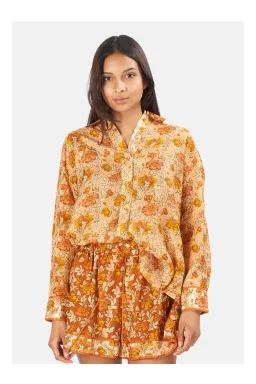 Zimmermann Andie Relaxed Shirt Almond Floral Size 1 / AU 10 for rent on The Volte - image 2