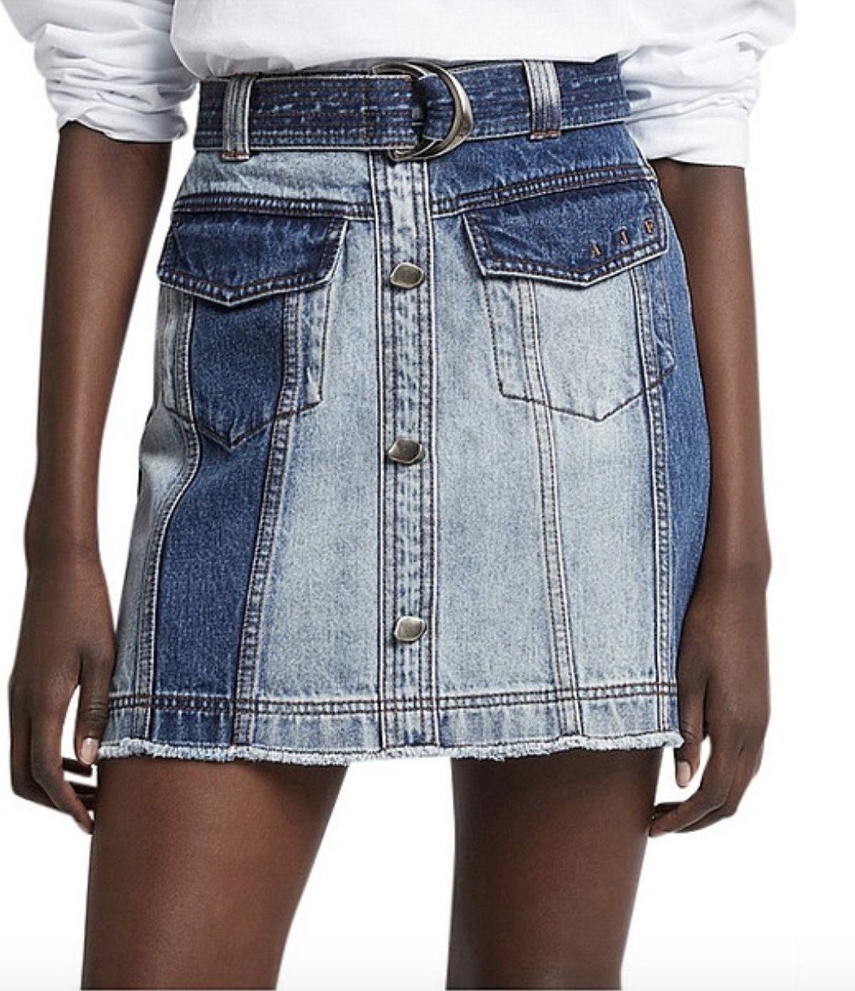 Aje Freecycle Denim Skirt - Image 1