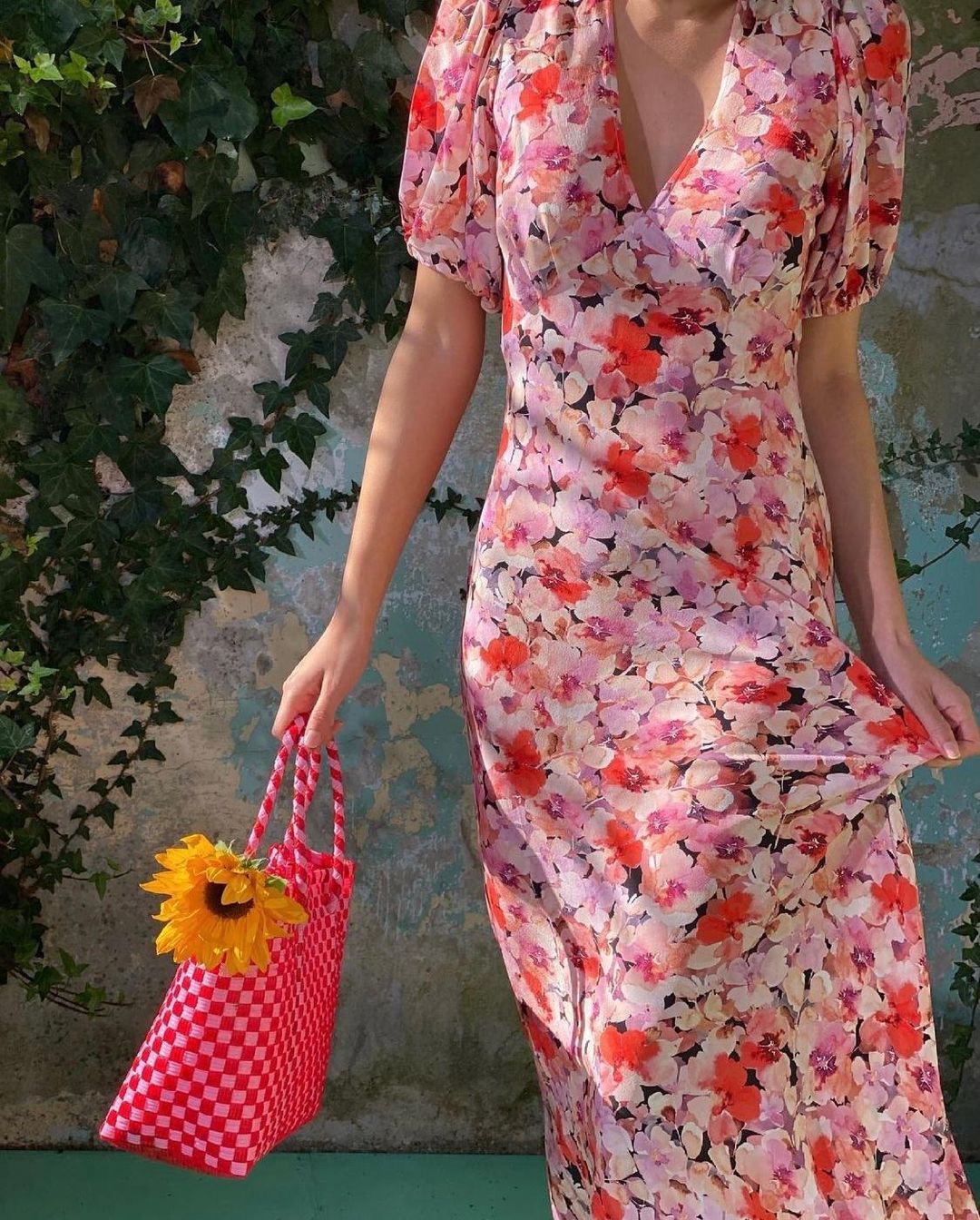 Ruby Aimee Silk Dress Floral Size 8 / S for rent on The Volte - main image