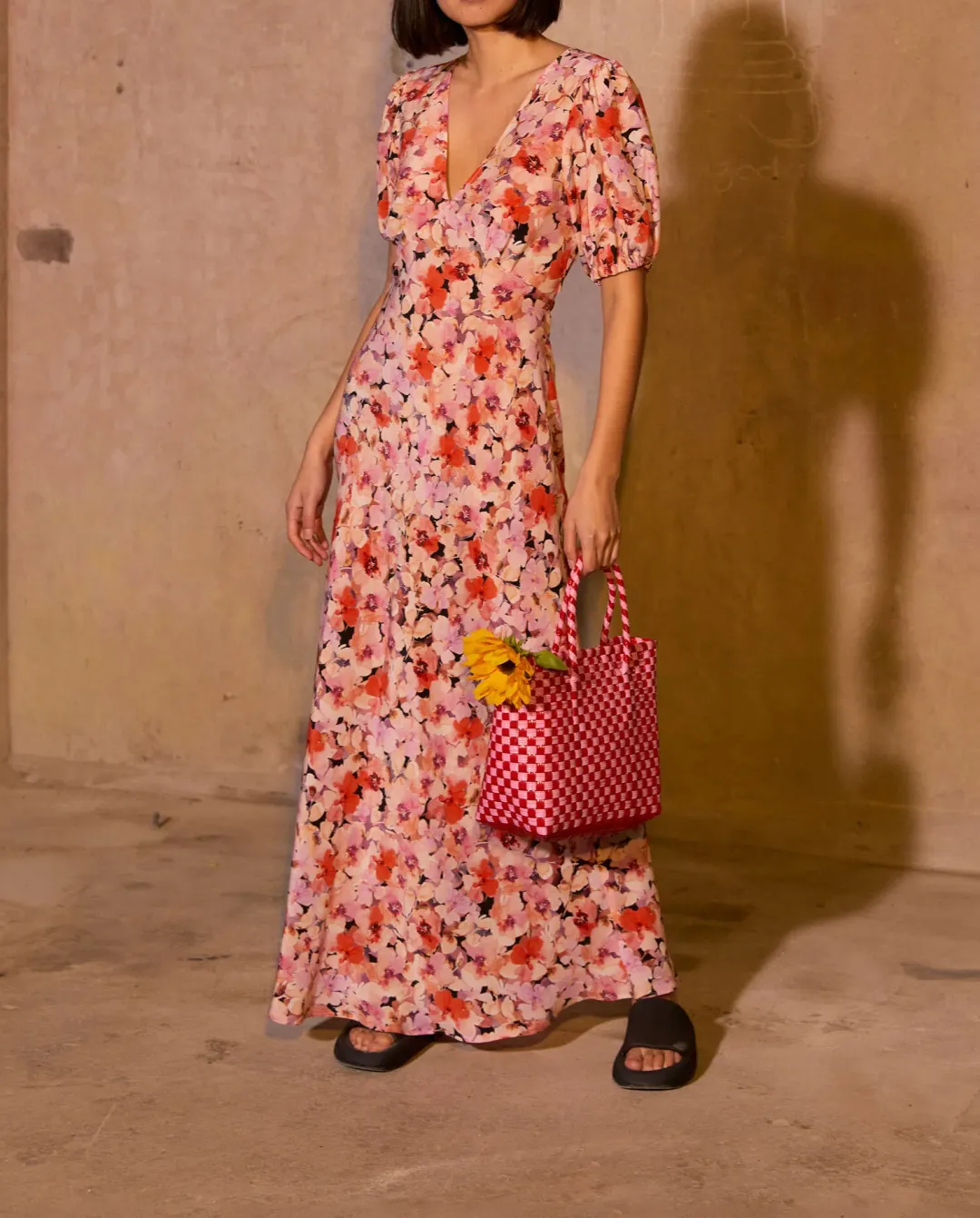 Ruby Aimee Silk Dress Floral Size 8 / S for rent on The Volte - main image