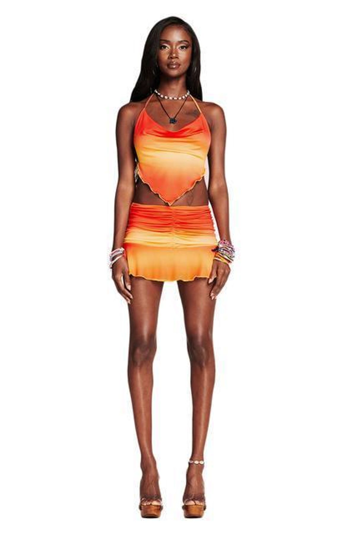 I. AM. GIA Circe Crop Top & Skirt Set Print Size S for rent on The Volte - main image