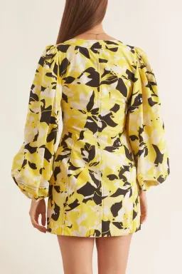 Camilla and Marc Aldea Puff Sleeve Mini Dress Print Size 12 for rent on The Volte - image 3