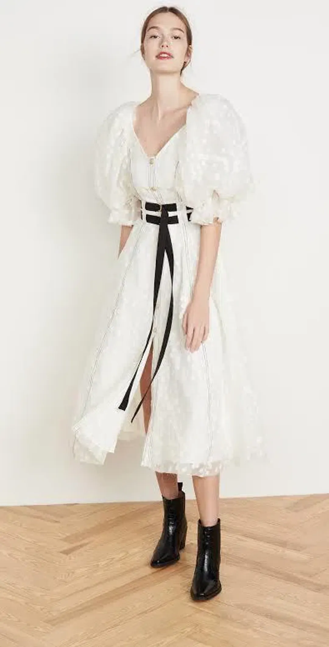 Aje eucalypt burnout dress for rent on The Volte - main image
