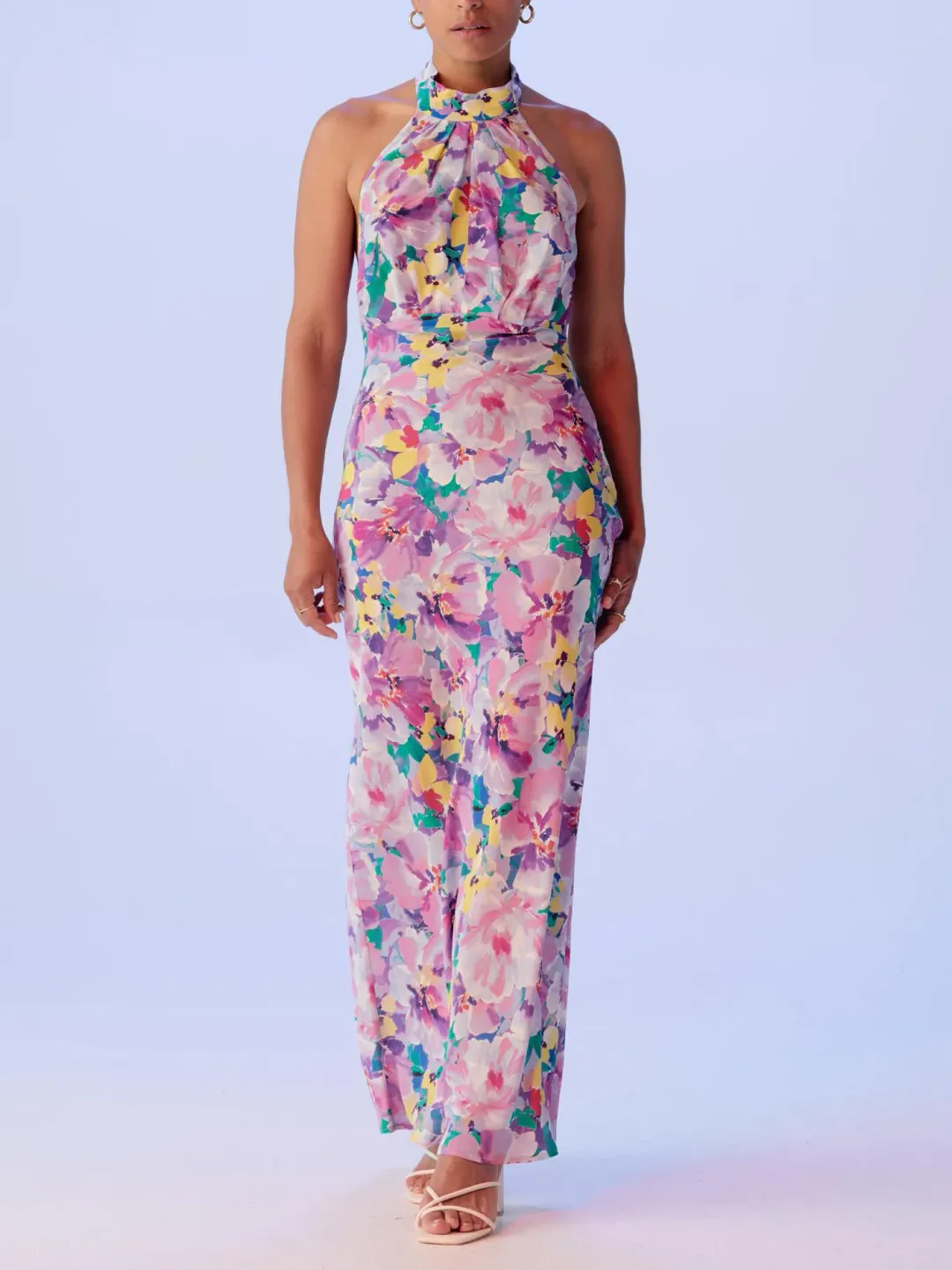RUBY GIGI SILK HALTER DRESS SIZE 8 for rent on The Volte - main image