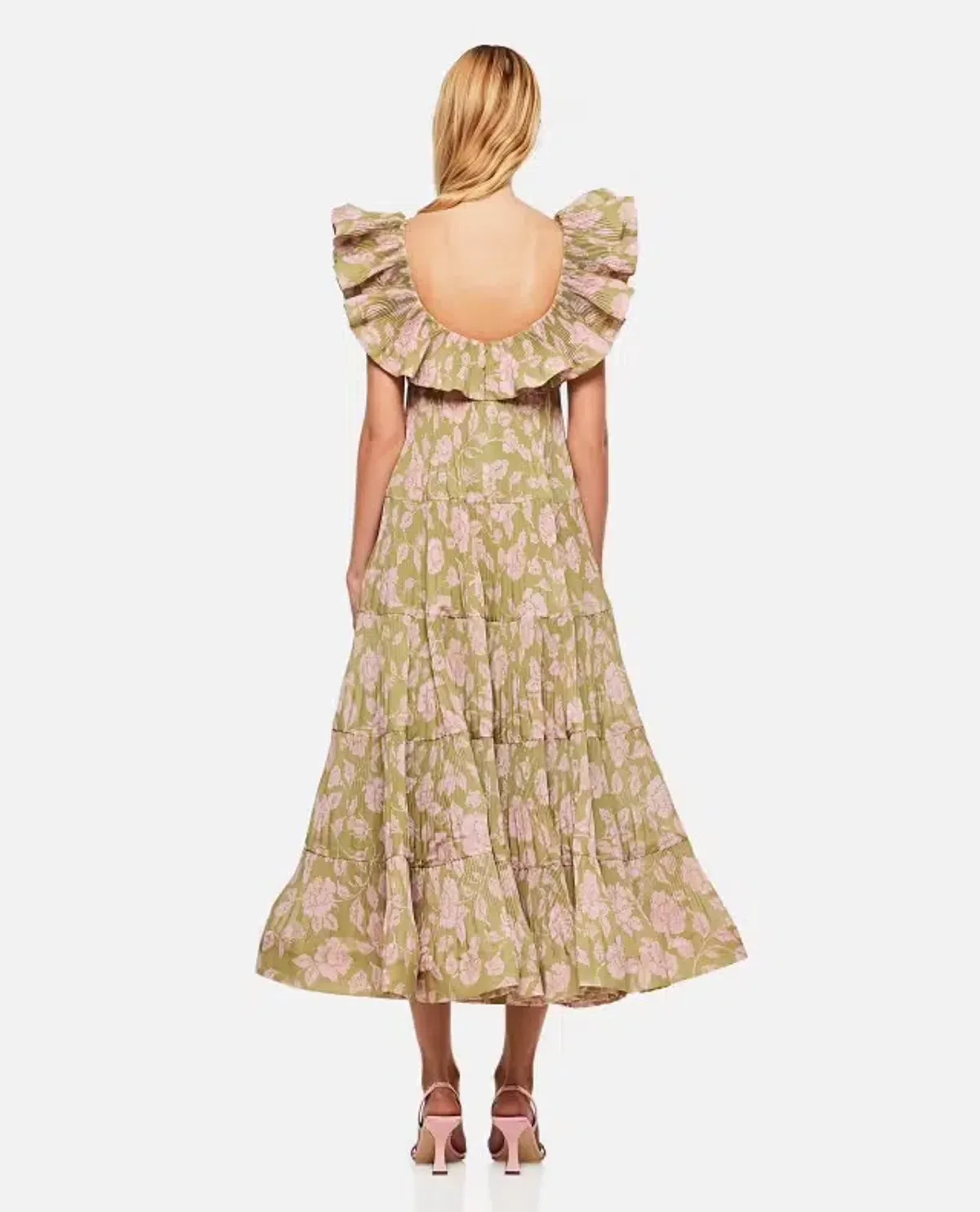 Zimmermann The Lovestruck Pleated Gown Floral Print Size 2 / AU 12 - Image 5