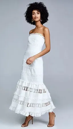 Zimmermann Wayfarer Strapless Midi Dress Ivory Size 0 / AU 8 for rent on The Volte - image 3