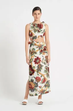 Sir The Label Ambrois Knot Dress Midi Floral Print | AU 6 for rent on The Volte - image 1
