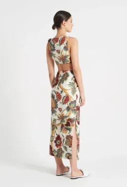 Sir The Label Ambrois Knot Dress Midi Floral Print | AU 6 for rent on The Volte - image 2
