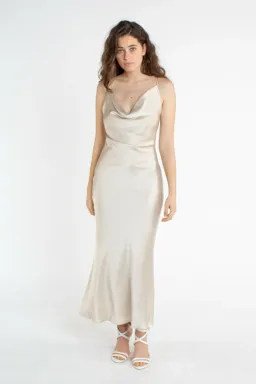 Bec & Bridge The Dreamer Cowl Dress Sand Size 12 for rent on The Volte - image 1