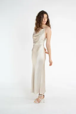 Bec & Bridge The Dreamer Cowl Dress Sand Size 12 for rent on The Volte - image 2