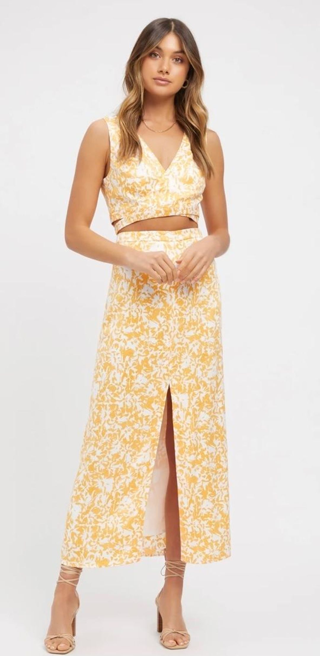 Kookai Riley Wrap Top and Split Skirt for rent on The Volte - main image