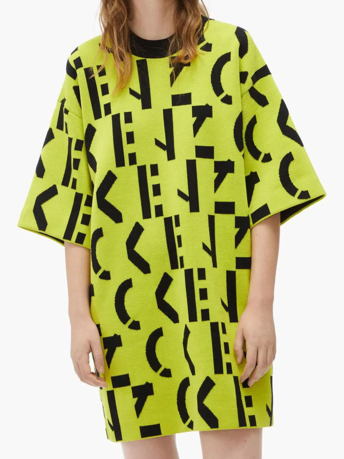 Kenzo Logo Monogram Knit Dress Print Size 6 for rent on The Volte - main image