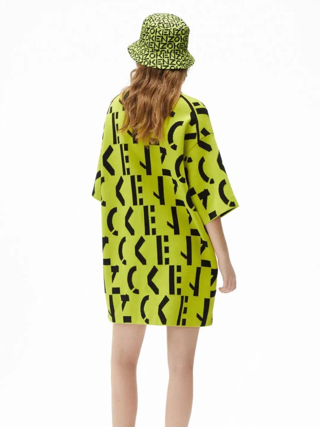 Kenzo Logo Monogram Knit Dress Print Size 6 for rent on The Volte - main image