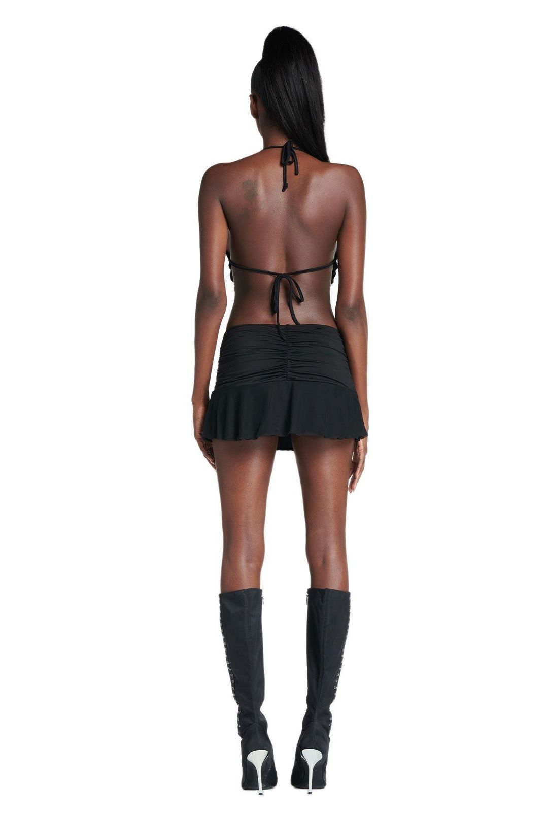 I. AM. GIA Circe Crop Top & Skirt Set Black Size Small for rent on The Volte - main image
