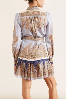 Zimmermann Luminous Silk Paisley Mini Dress Print Size 1/Au 10 for rent on The Volte - image 2