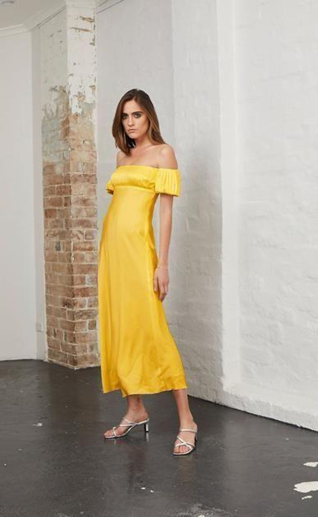 Bec & Bridge Honey Honey Pleat Dress Marigold Size 10 for rent on The Volte - main image