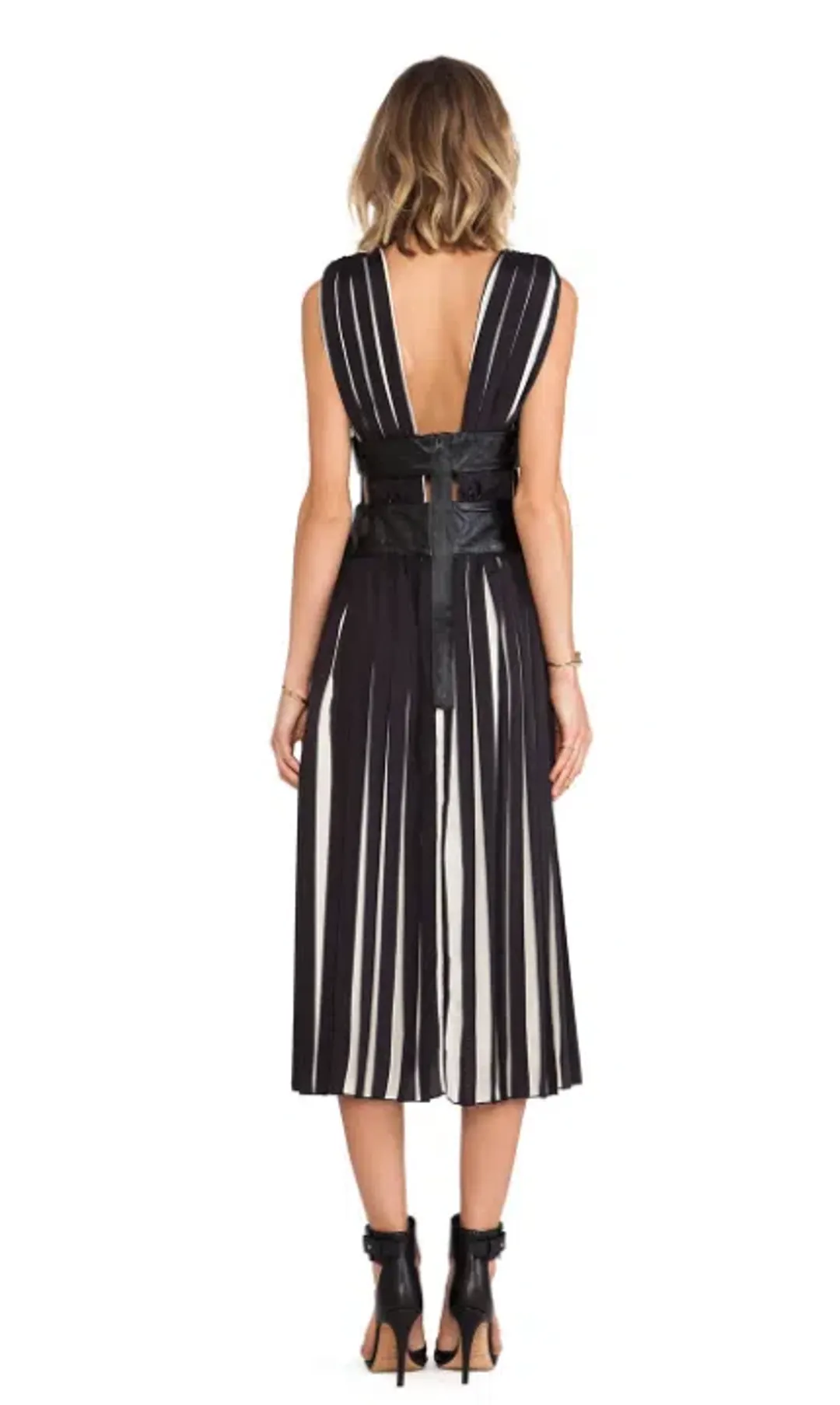 Shakuhachi Pleats Please Maxi Dress Black Size 10 for rent on The Volte - main image