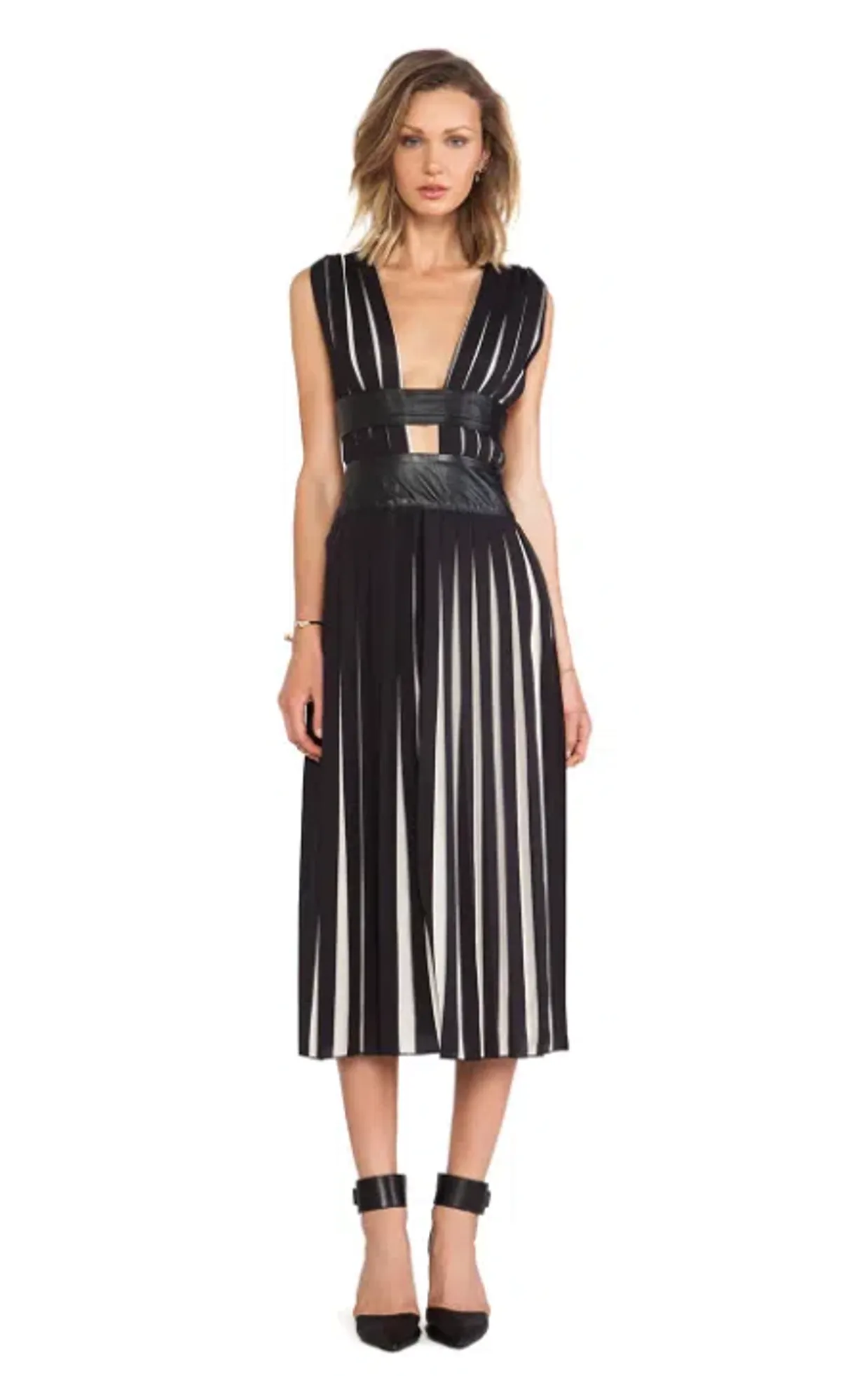 Shakuhachi Pleats Please Maxi Dress Black Size 10 for rent on The Volte - main image