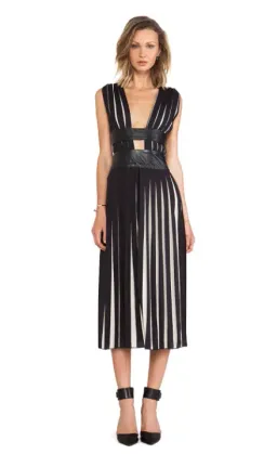Shakuhachi Pleats Please Maxi Dress Black Size 10 for rent on The Volte - image 1