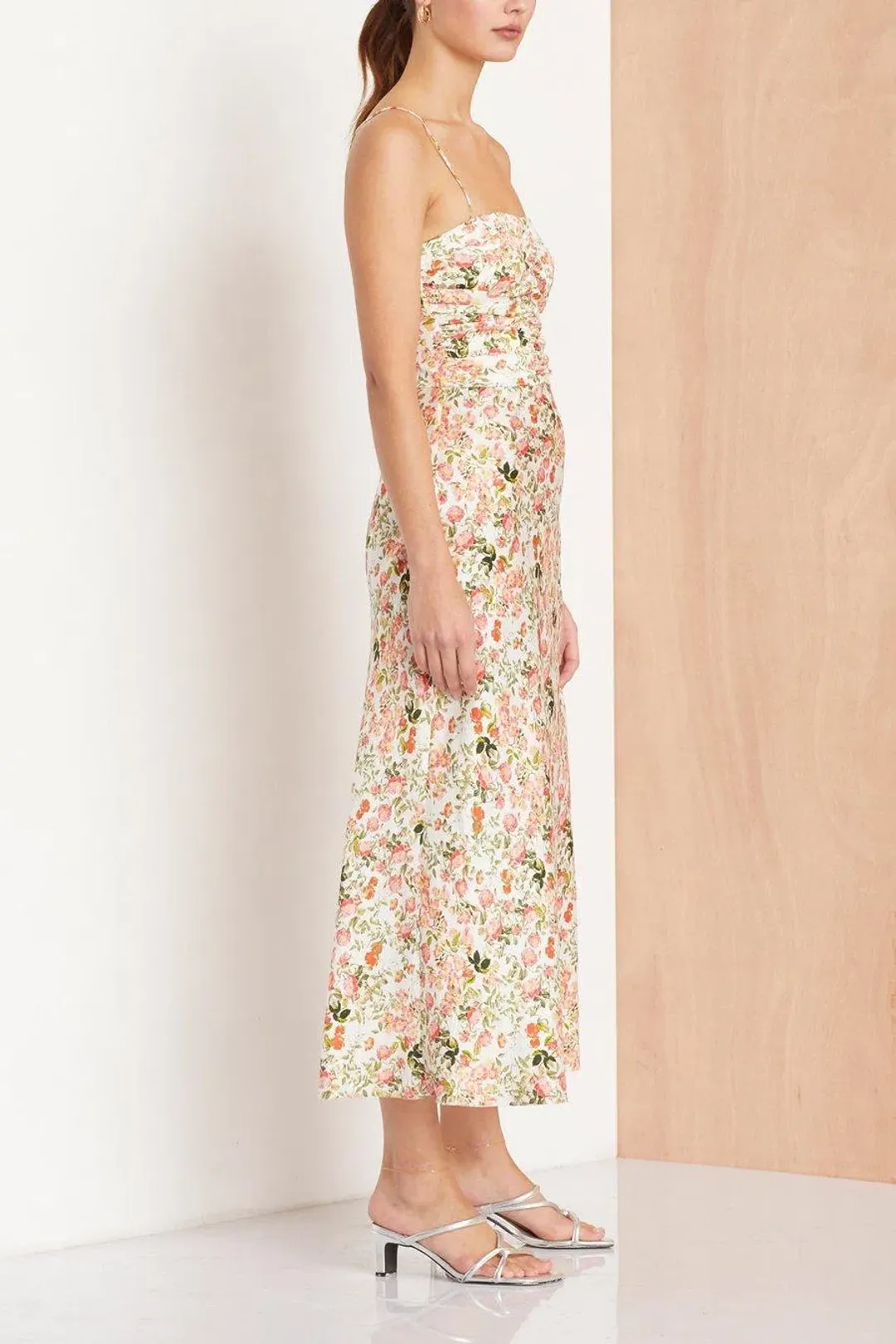 Bec & Bridge Camellia Delights Midi Dress Floral Size 6 for rent on The Volte - main image