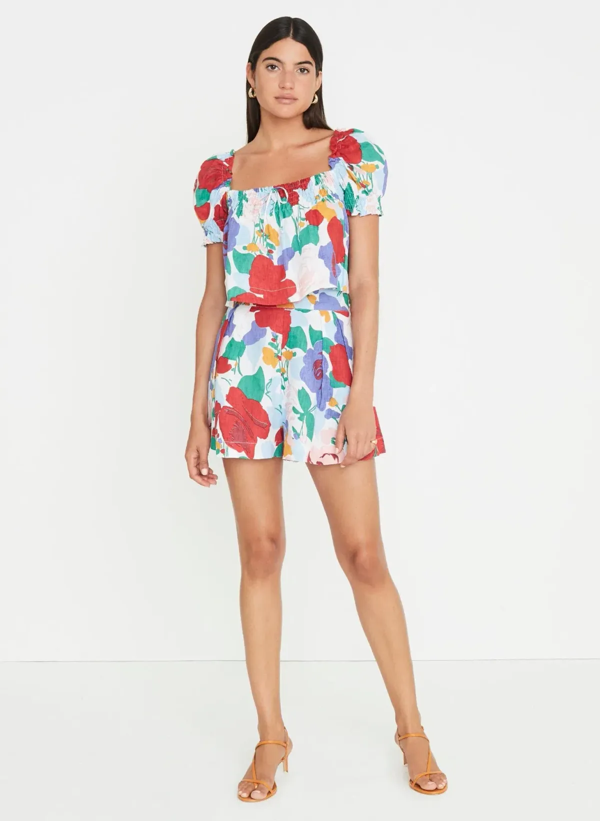 Faithfull the Brand Lilia Top and Ondine Shorts Set Print Size 8 for rent on The Volte - main image