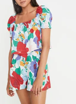 Faithfull the Brand Lilia Top and Ondine Shorts Set Print Size 8 for rent on The Volte - image 3