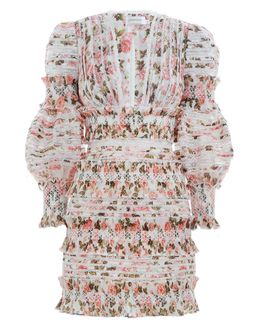 Zimmermann Radiate Smocked Mini Dress Floral Size 1 / Au 10 for rent on The Volte - image 2