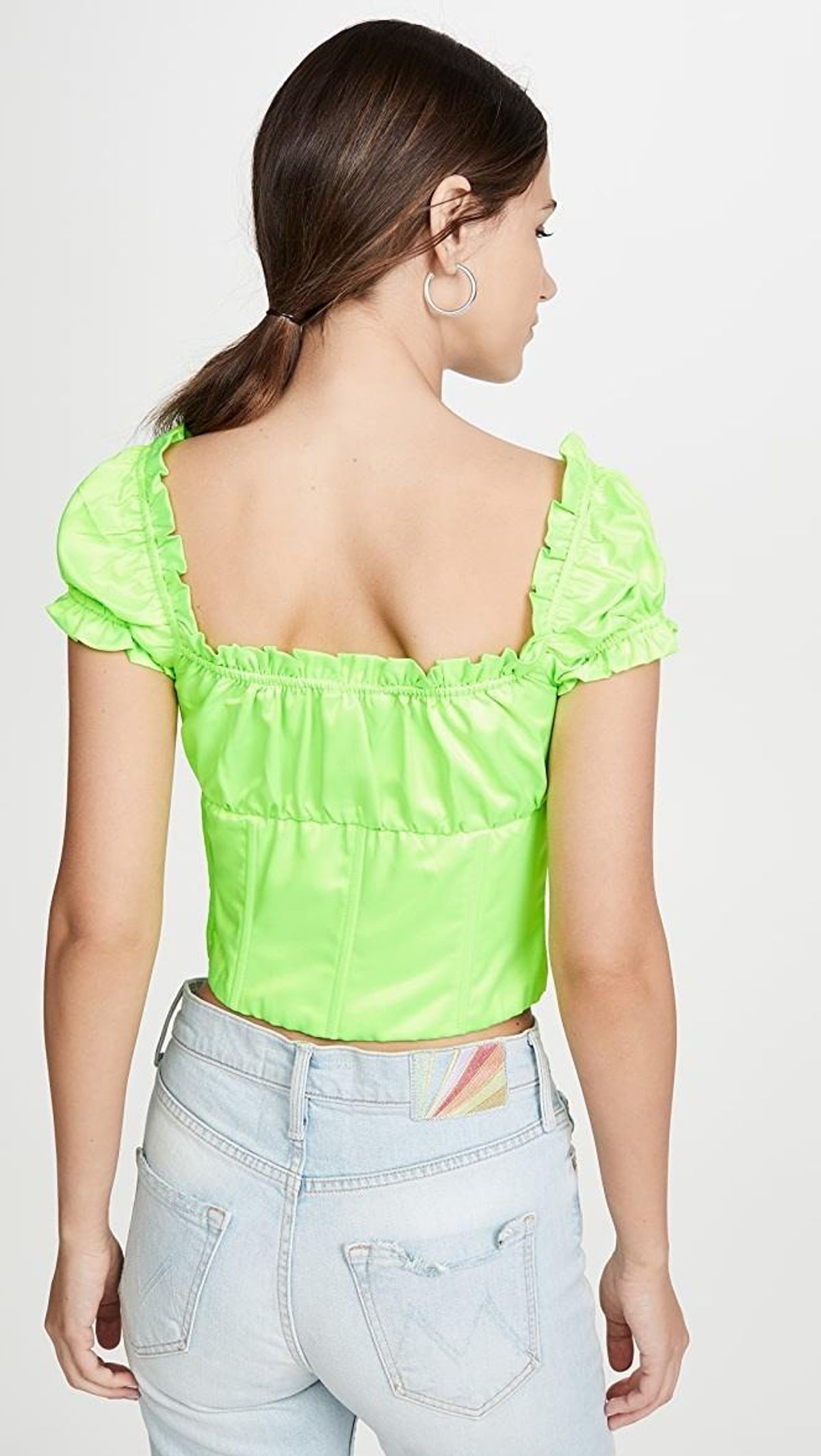 I. AM. GIA Naomi Top Fluro Green Size 6 - Image 5