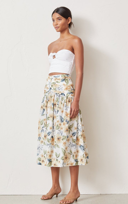 Bec & Bridge Fleurette Midi Skirt Print Size 6 for rent on The Volte - image 1