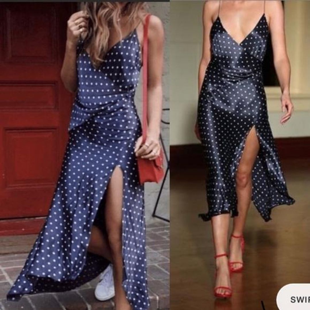 Bec and Bridge Bonjour dress navy spot size 10 for rent on The Volte - main image