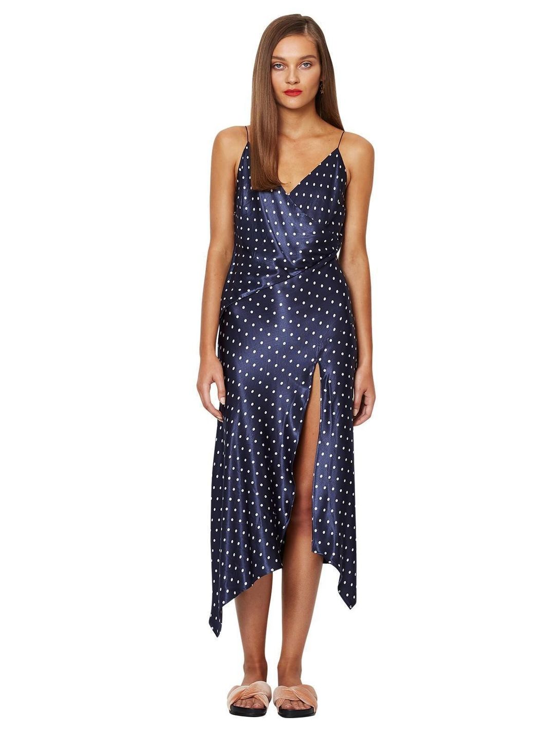 Bec and Bridge Bonjour dress navy spot size 10 for rent on The Volte - main image
