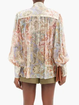 Zimmermann Lucky Bound Blouse Floral Size 8 for rent on The Volte - image 3