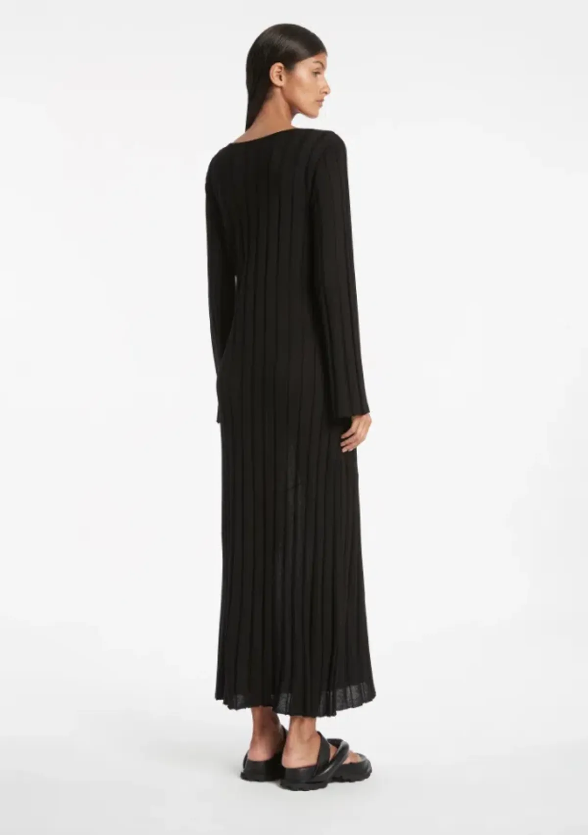 Sir The Label Basile V Neck Midi Dress Black Size 1 | AU 8 - Image 3