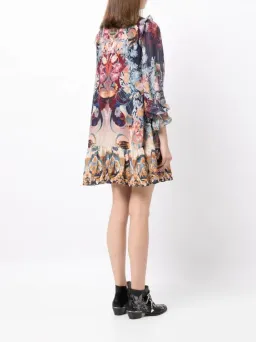 Camilla Nouveau Nights Ruffle Lace Up Dress Print Size XXL for rent on The Volte - image 2