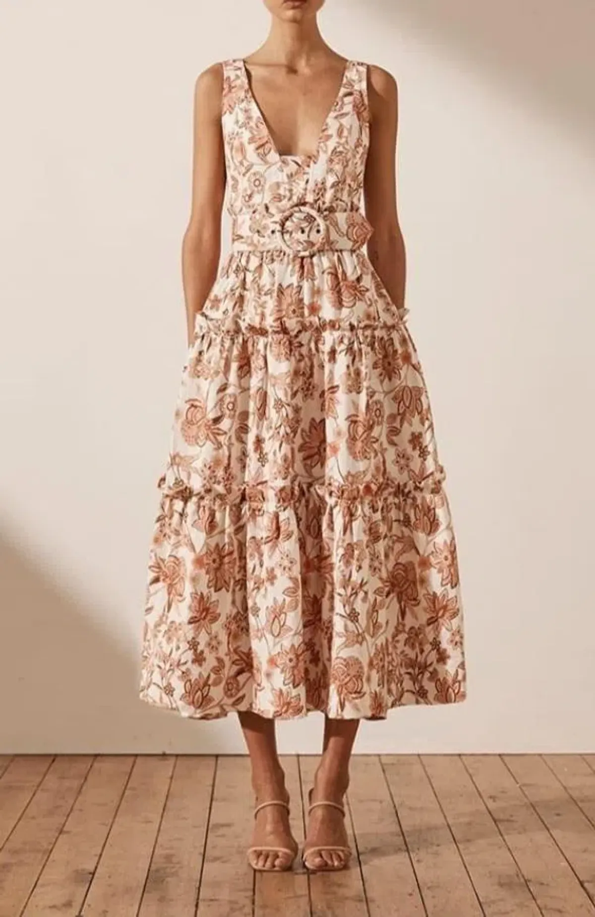 Shona Joy Carolina Tiered Midi Dress - Image 2