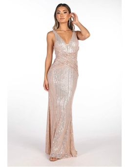 Noodz Boutique Sierra Sequin Gown in Rose Gold Size 10 for rent on The Volte - image 1