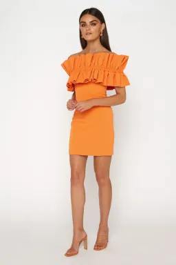 Mossman The Curious Mini Dress Orange Size 12 for rent on The Volte - image 1