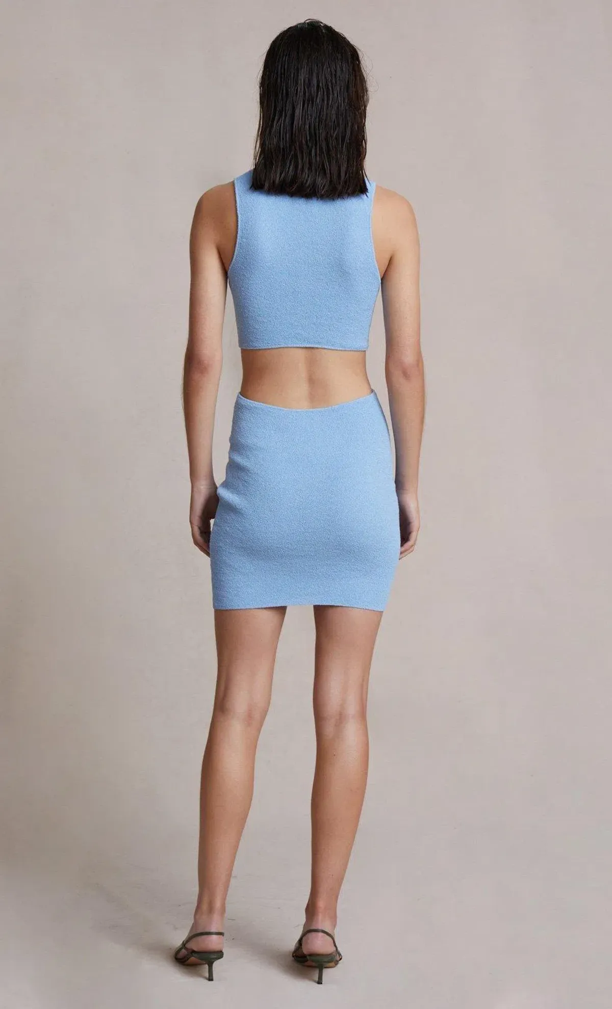BEC & BRIDGE ZAHARA KNIT MINI DRESS IN SKY BLUE Size 8 - Image 2