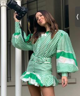 Mackenzie Mode Seeing Stars Mini Dress Green Size 10 for rent on The Volte - image 2