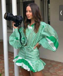 Mackenzie Mode Seeing Stars Mini Dress Green Size 10 for rent on The Volte - image 1