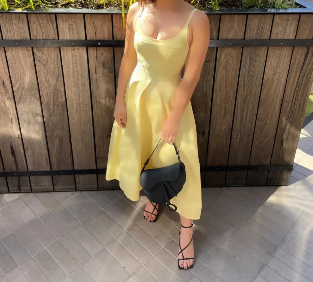 Oroton Structured Sundress Daffodil for rent on The Volte - main image