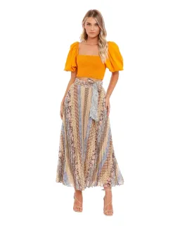 Zimmermann Sunray Skirt Tiled Stripe Size 2 / Au 12 for rent on The Volte - image 1