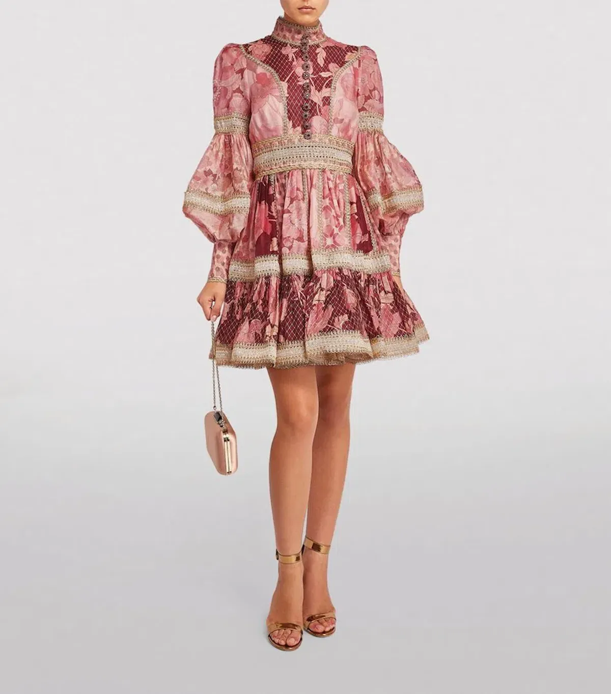 Zimmermann Concert Spliced Trim Dress Pink Size 1 / Au 10 - Image 1
