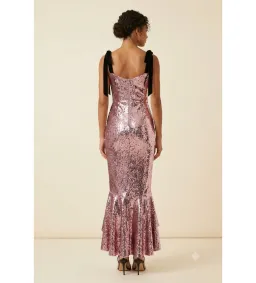 Rachel Gilbert Addie Gown Salmon Size 6 for rent on The Volte - image 2