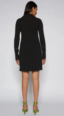 Scanlan Theodore Pleated Rib Mini Dress Black Size XS / Au 6 for rent on The Volte - image 2