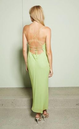 Bec & Bridge Lulu Check Midi Dress Green Size 6 for rent on The Volte - image 4