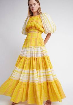 Aje Wilderness Tiered Cotton Maxi Skirt Size 8 for rent on The Volte - image 1